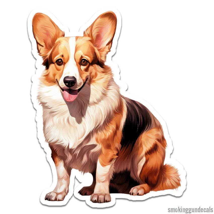 Cardigan Welsh Corgi, Vinyl Decal Sticker, Indoor Outdoor, 3 Sizes, #12163-image