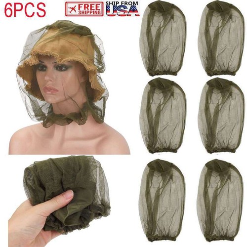 6X Insect-proof Mosquito Insect Hat Net Bug Mesh Head Face Protect ...