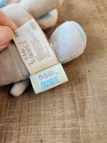 Le Bebe Favorite Mini Peluche Portaciuccio Snap It On Grigio Blu Elefante Binky - Foto 10 di 12