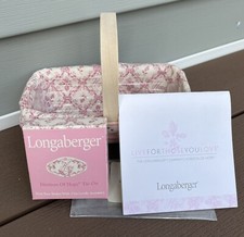 BREAST CANCER BASKET Longaberger 2000 Whitewashed HORIZON of HOPE October