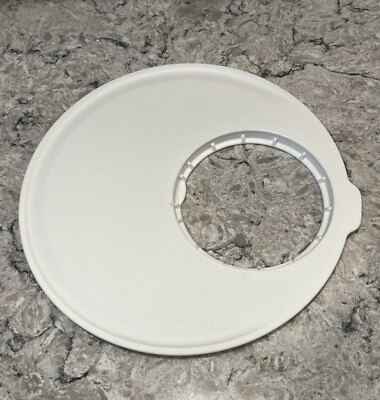 Tupperware White Salad Spinner Cutting Board White Round New