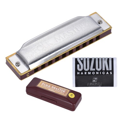 1072-C Folkmaster Standard 10-Hole Diatonic Harmonica Key of C 20 Tone Beginner - Picture 12 of 22