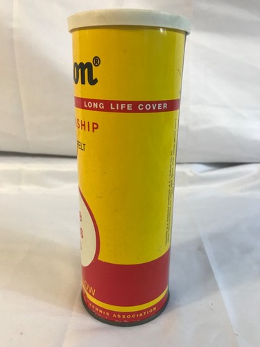 Wilson Championship Palline Tennis Vintage Lattina Mai Aperta Ottica Giallo Lana Dacron - Foto 4 di 7