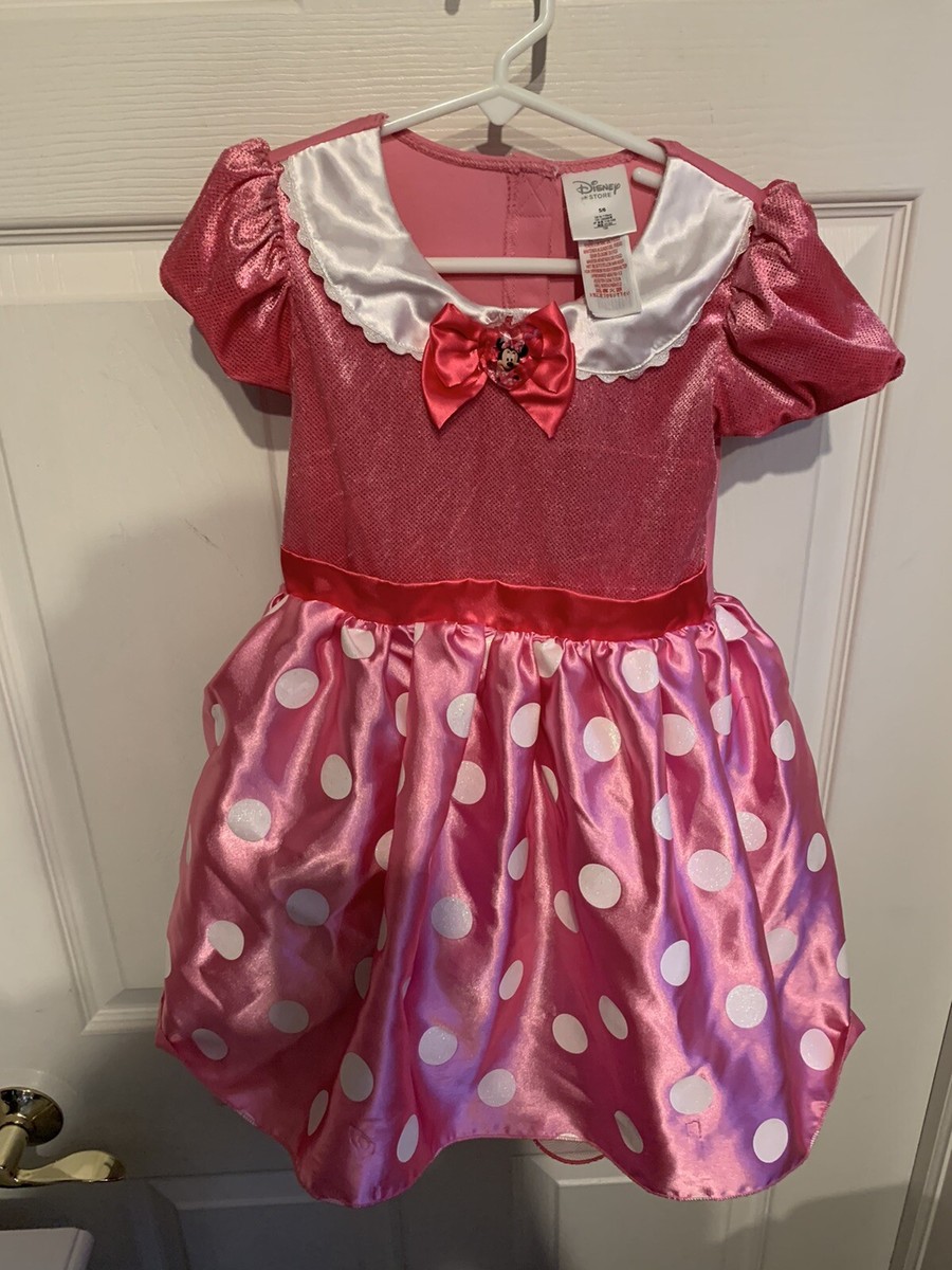 Disney Store Minnie Mouse Pink White Costume Dress Child Size