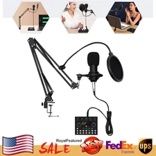 Podcast Equipment Bundle Home Studio Recording Kit Music Mixer Headphones NEW