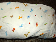 1H LN Vintage CARTER'S Safari Jungle Zoo Wild Animals Fitted Crib Sheet Elephant