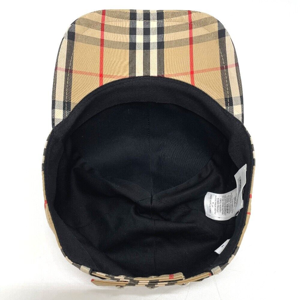 BURBERRY 8017283 Vintage check TB logo hat cap cotton Beige BURBERRY 8017283 Vintage check TB logo hat cap cotton Beige