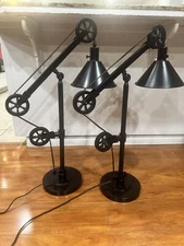 Set Of 2,  29" Blackened Bronze Metal Table Lamp, Please Read The Description