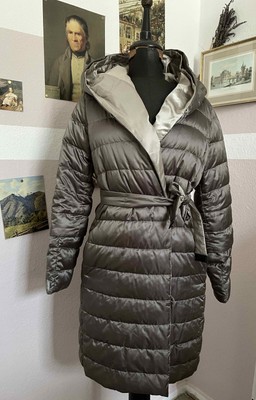 'S Max Mara The Cube Daunenmantel Wintermantel Anorak Kapuze Wendemantel Khaki