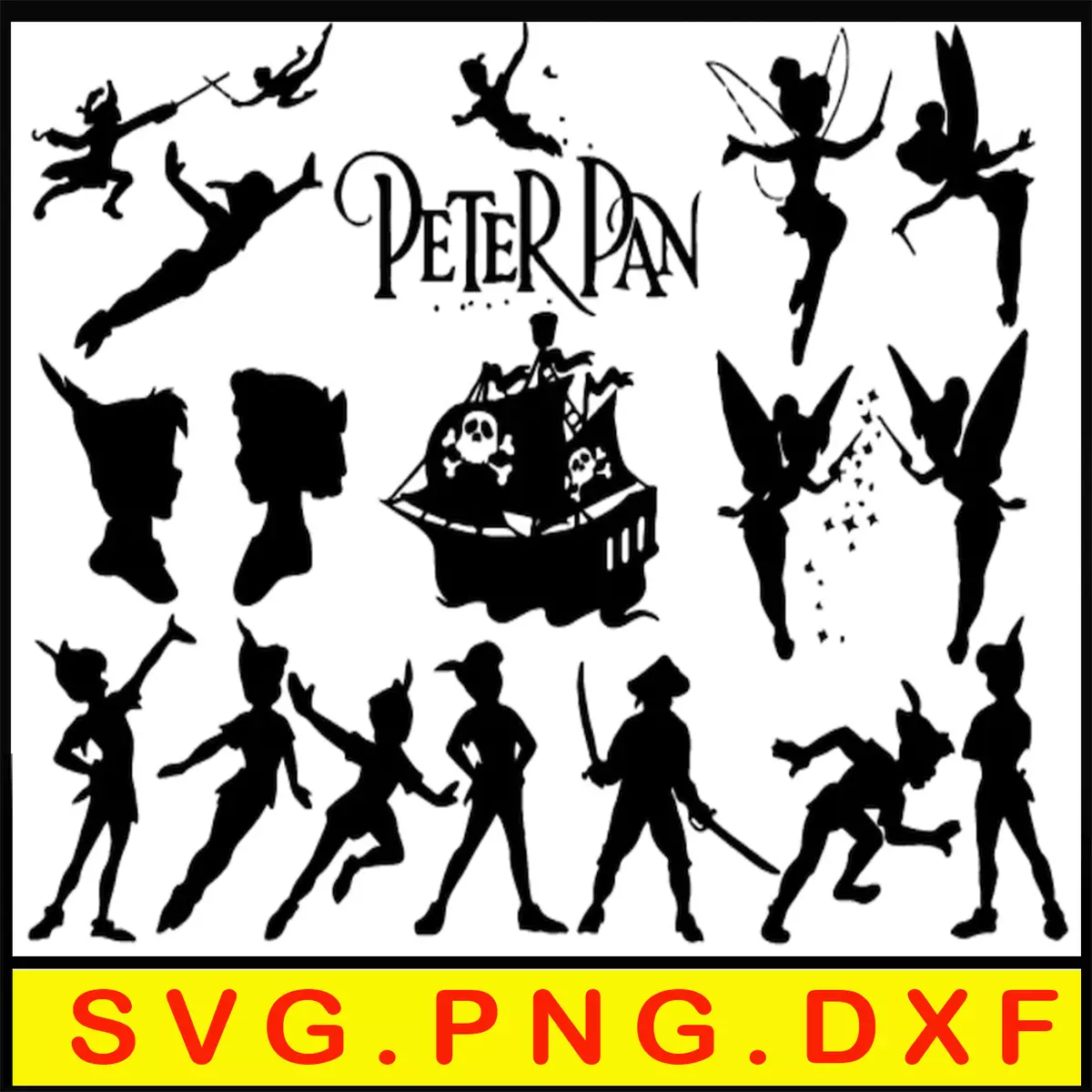 Peter Pan Silhouette For Lamp