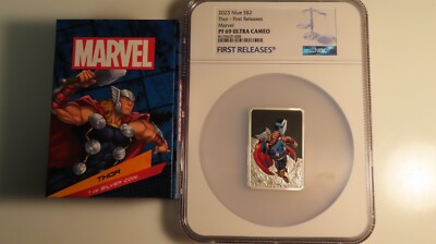 2023 Niue Marvel Evergreen Thor 1oz Silver Colorized Coin NGC 69 FR