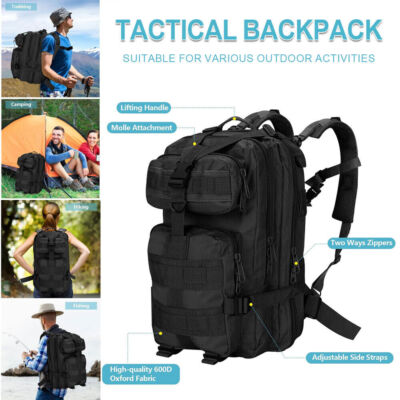 Military Tactical Army Backpack Rucksack Camping Hiking Trekking Outdoor Bag 30L | eBay Military Tactical Army Backpack Rucksack Camping Hiking Trekking Outdoor Bag 30L | eBay