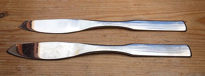 2er Set Vintage Oneida Messer/Deluxe Edelstahl 18/8/Abendessen/Tafelmesser