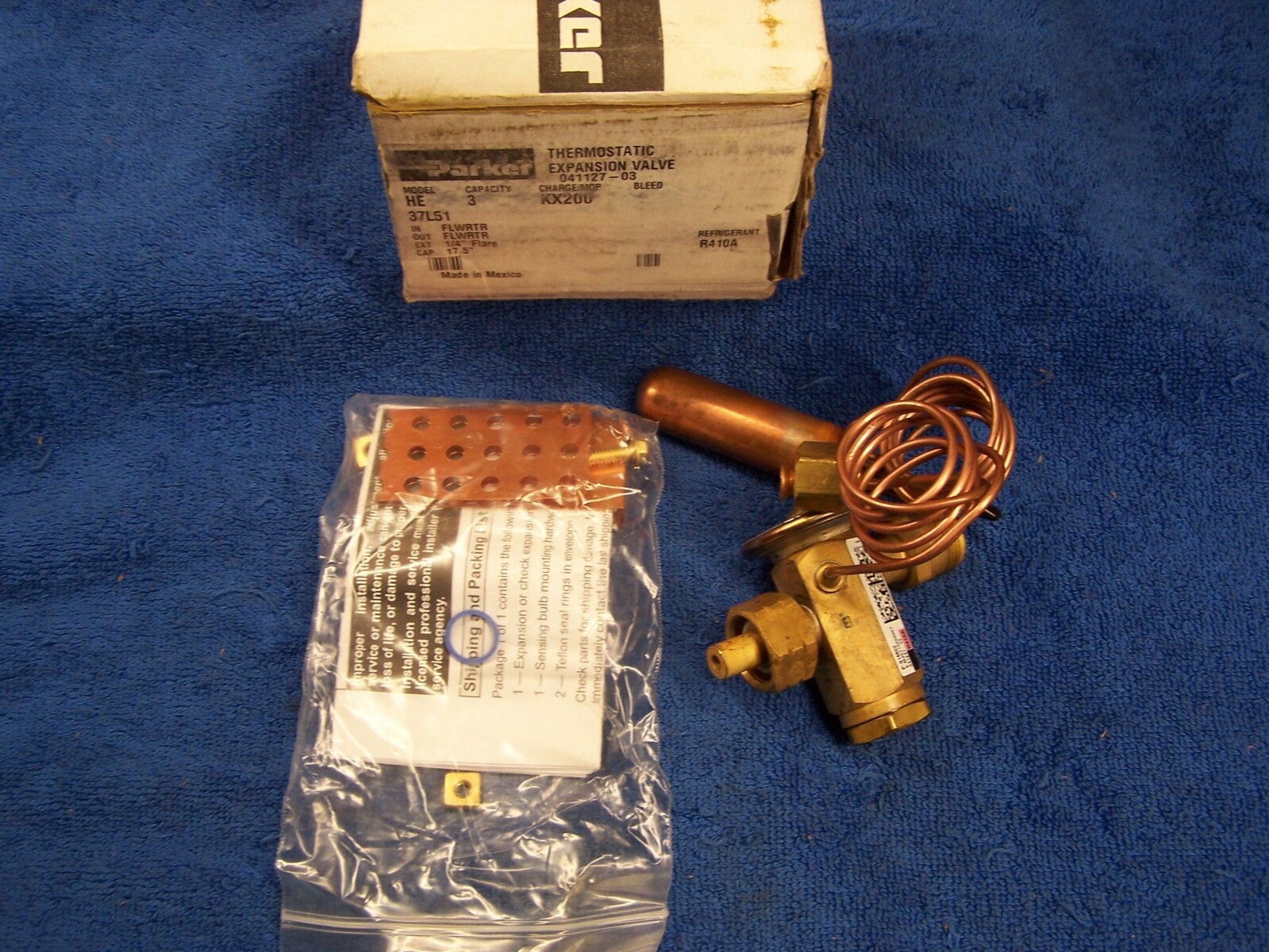 New Parker Thermostatic Expansion Valve Lennox 37L51 041127-03 1.5-3 Ton R-410A