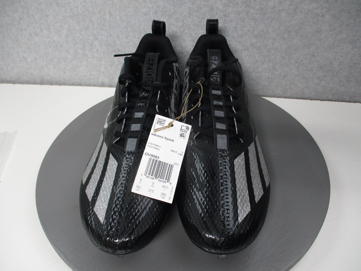 Adidas Adizero Football Cleats GV9085 Size 12 Black Silver Sparkle Low Top adidas Adizero Electric + II  main image 3
