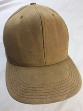 Worn Carhartt Brown Denim Snapback Hat Made in USA