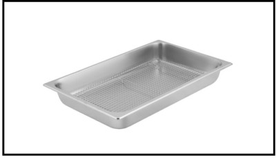 2 1/2''Deep Full Size Stainless Steel Fry Dump Station Pan Cooling Rack Pan Grate