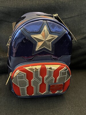 Loungefly Marvel Metallic Captain America Cosplay Mini  display picture 2