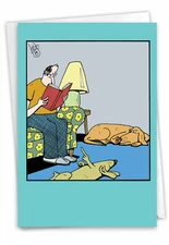 1 Funny Birthday Greeting Card - Bday Dog Fart - Envelope Included, USA-Made