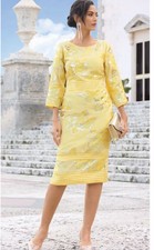 Size 6 Midnight Velvet Yellow Formal Wedding Church Elenora Organza Dress