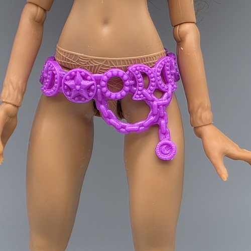 Monster High G3 Clawdeen Wolf Skulltimate Secrets Purple Moon Stars Belt Only
