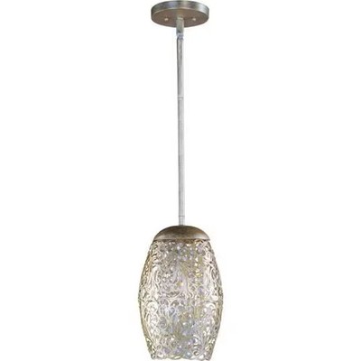 Maxim Lighting 24153BCGS Arabesque 1-Light Mini Pendant in Golden Silver