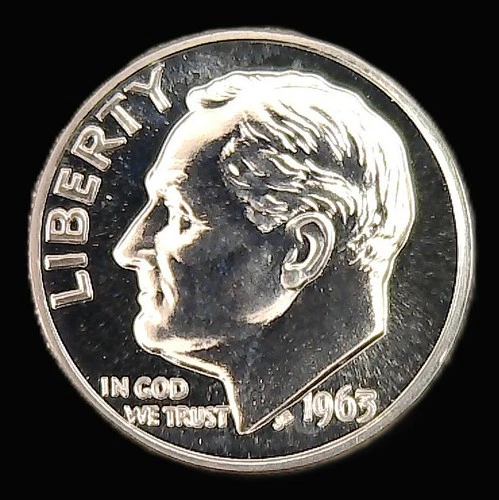 1963 (P) Roosevelt Dime Gem Proof 90% Silver