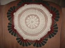 New Handmade Crocheted Victorian Christmas Round Doily