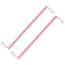2 Pack 13.1 Feet Coiled 1.96 Feet Phone Cord for Landline, Light Pink