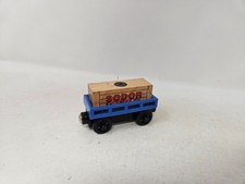 Thomas  Friends Wooden Railway Blue Cargo Car w/ Cargo Train Tank Engine VGUC