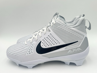 Nike Alpha Menace Strong Men's Size 15 White Silver Football