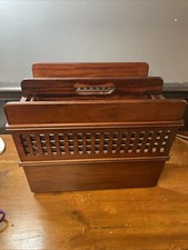 Vintage Wooden Magazine Rack Mahogany Rainforest Alliance