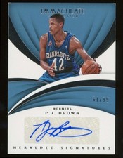 2017-18 Panini Immaculate Collection #HS-PJB P.J. Brown Heralded Signatures #/99