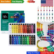Artist-Quality Gouache Paint, 24 Colors, Semi...
