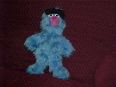 14'' Herry Monster Plush Toy Sesame Street By Knickerbocker Vintage Plush