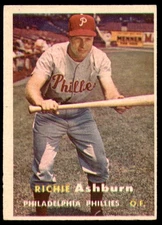 1957 Topps #70 Richie Ashburn Excellent+ Phillies                   ID:183780