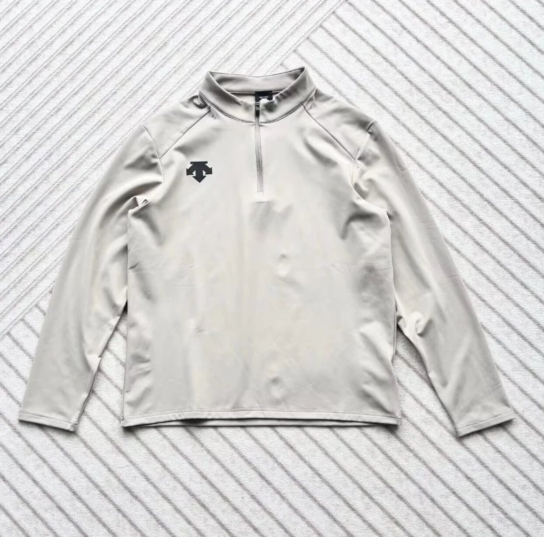 2025 Otoño Nuevo Descente Media Cremallera Deportes Manga Larga Base Camisa Foto 4 de 4