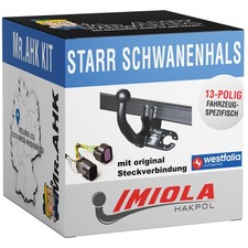 Für Skoda Fabia Limo & Kombi 01-07 Anhängerkupplung starr mit 13pol spez.