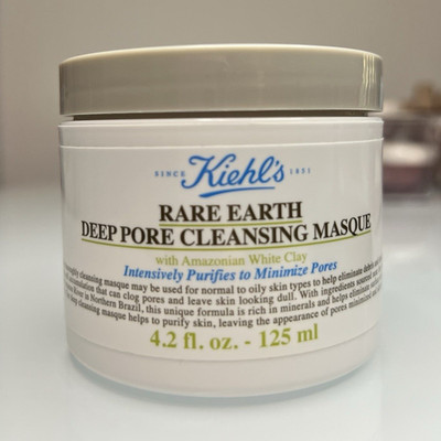 Kiehl's Rare Earth Deep Pore Cleansing Mask, Amazonian White Clay, 4.2 fl oz
