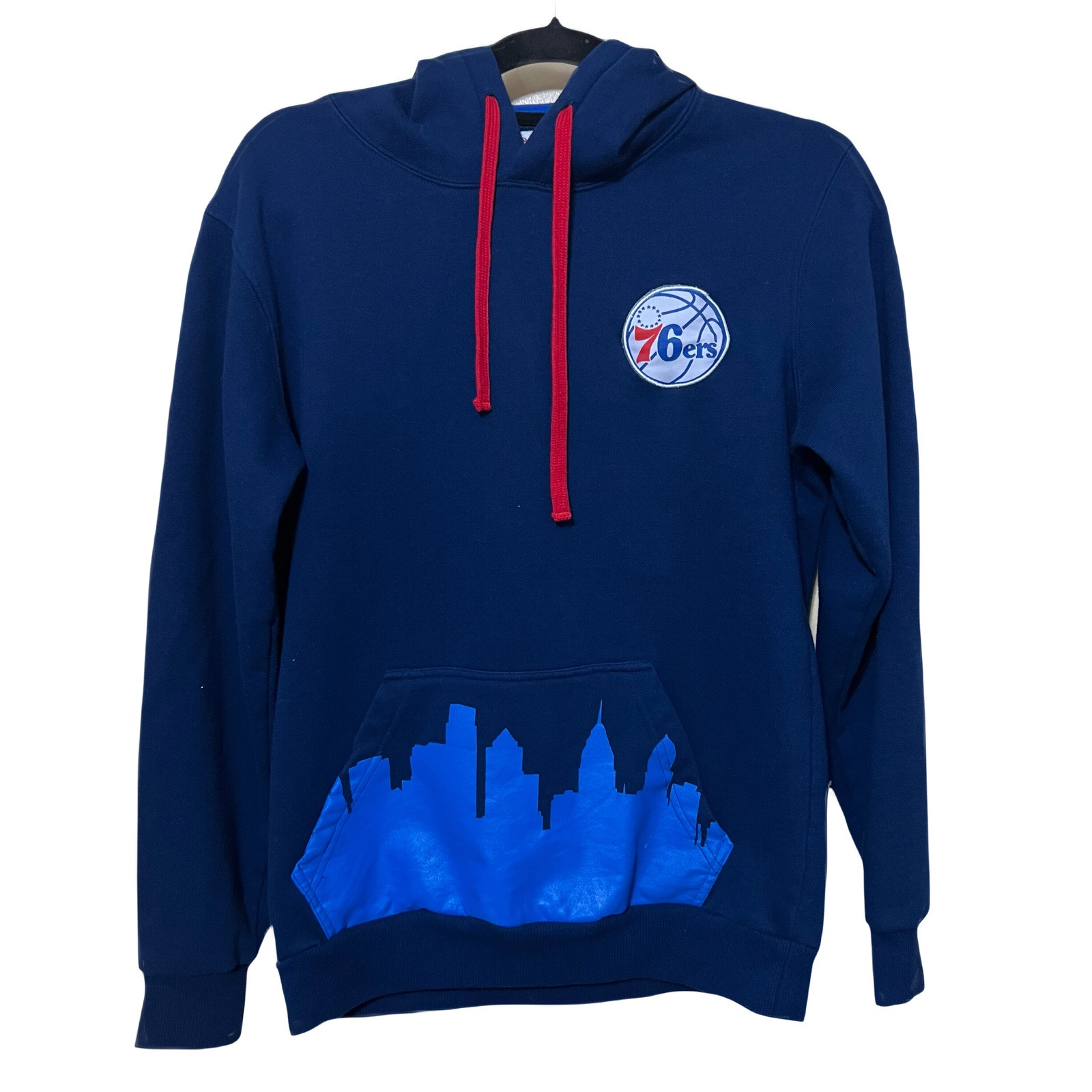 Philadelphia 76ers Sixers Men’s S Blue NBA Pullover Hoodie Sweater