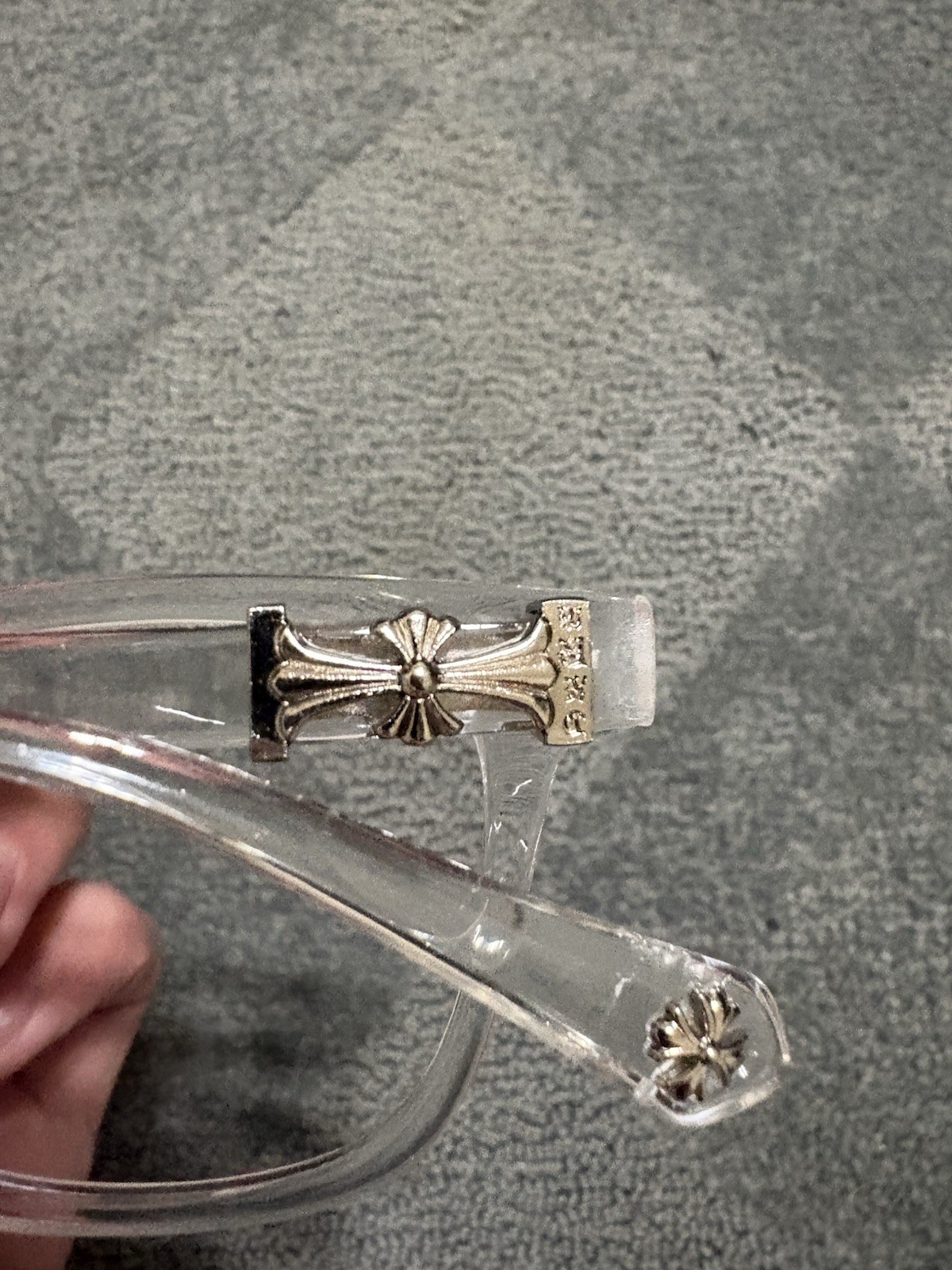 Clear Full Rim Eyeglasses Plastic Metal Decorative Accents Solid Unisex thumbnail 2