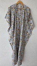 Women  100% Cotton Indian Vintage Long Beach Maxi Kaftan Dress One Size Caftans
