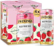 Twinings Refresh - Raspberry & Lemon Flavoured Sparkling Tea-Refreshing Fruity 