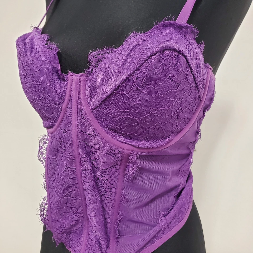 Corsé Top Vintage Rue 21 Mujer Y2K Hada Grunge Bruja Talla XL Estructura Púrpura Foto 2 de 4