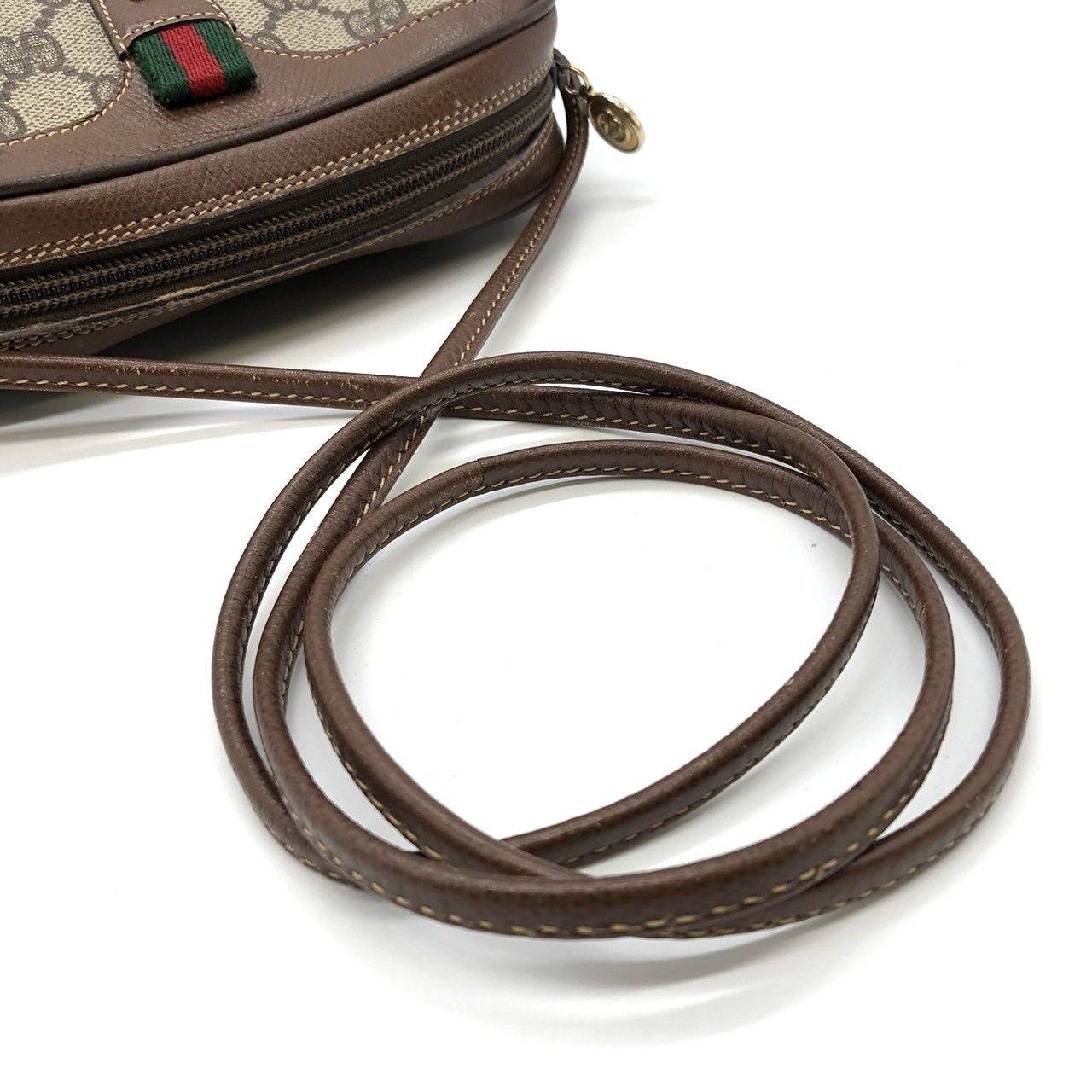 GUCCI Old Gucci 007 754 6112 Shoulder Bag GG Canvas Leather Brown Sherry Japan thumbnail 18