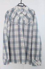 Levi's Vintage Big E Western Shirt Men's XL Plaid Pearl Snap Cowboy Y2K