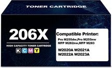 206X Toner Cartridge for HP Color LaserJet Pro M255dw/M255nw/M282nw/M283fdw/M283