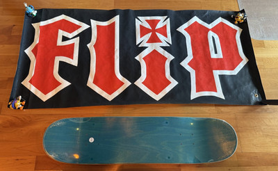 Flip Skateboard Banner WORLD INDUSTRIES DC ADIO DVS és BLIND EMERICA DARKSTAR