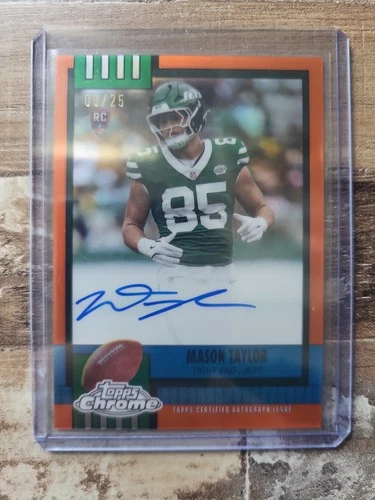 2025 Topps Chrome Mason Taylor Orange Refractor (RAW)