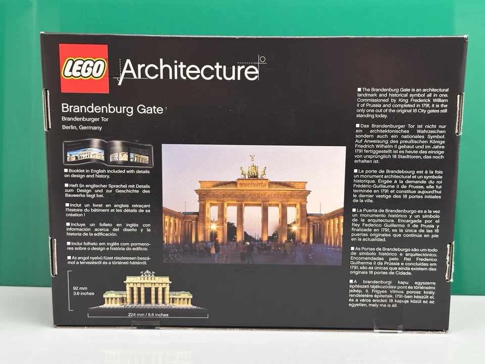 LEGO Architecture Brandenburg Gate Set 21011 From 2011 With 363 Pieces NEW - Image 2 of 4